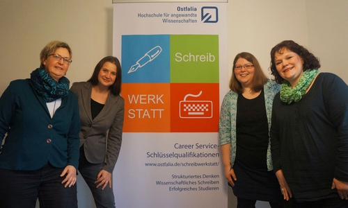 Das Team "Schreibwerkstatt" (von links): Silke Gausche, Diana Zimper, Anne Rothärmel und Kathrin Wiemann. Foto: Privat