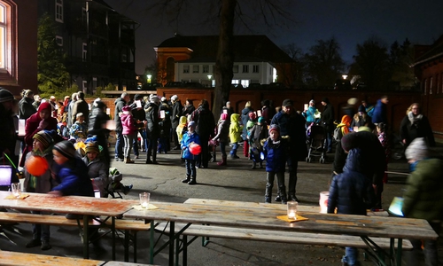 Beim Laternenumzug haben die Grundschüler das Geld für die Ulme gesammelt. Foto: Ulme