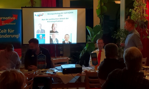 Die Gifhorner AfD wählte auf ihrem Kreisparteitag Uwe Fiest zum Bundesparteitagsdelegierten.

Foto: AfD Gifhorn