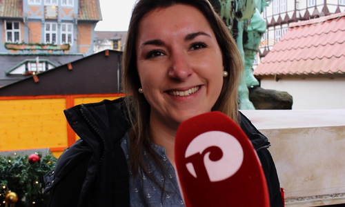 Anna Wohlert-Boortz zeigte sich mit dem Verlauf des Weihnachtsmarkts sehr zufrieden. Foto/Video: Marian Hackert
