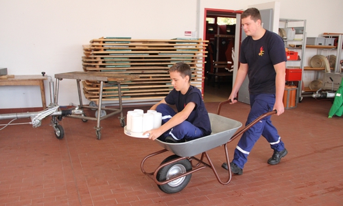 Hier musste Wasser von A nach B in einer Schubkarre transportiert werden. Foto: Privat