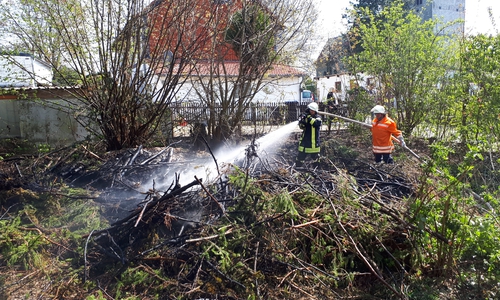 Die Feuerwehr hatte die Lage schnell im Griff. Fotos: Feuerwehr Schöppenstedt
