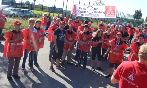 100 haben laut IG Metall Braunschweig im Warnstreik die Arbeit bei Ficosa niedergelegt. Foto: IG Metall