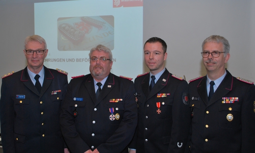 Von links: Jürgen Ehlers, Karsten Appel, Stefan Paul, Ingo Schönbach. Foto: Freiwillige Feuerwehr Braunschweig