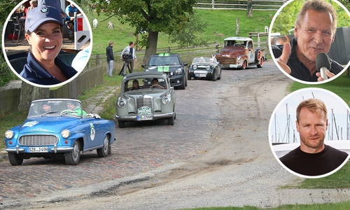 Auch Katarina Witt, Ralf Moeller und Schauspieler Hinnerk Schönemann sind an Bord. Fotos: AUTO BILD KLASSIK