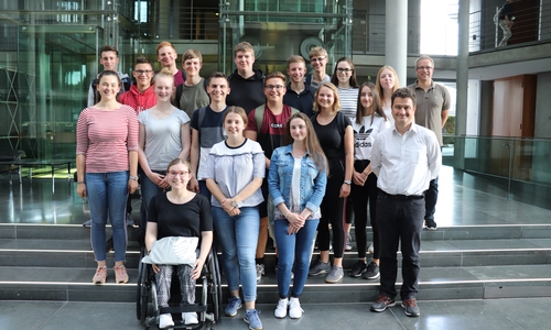 Die 11. Klasse des Gymnasiums Hankensbüttel bei ihrem Besuch in Berlin. Foto: Büro Hubertus Heil MdB
