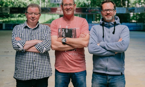 Neu in der Verantwortung: Bernd Wohlmann (Sportchef), Arno Lörsch (Cheftrainer) und Steffen Heister (Pressesprecher). Foto: Harzer Falken