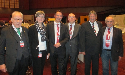 Von links: Dieter Lorenz, Dorothea Dannehl, Inbert Liebing, Jochen-Konrad Fromme, Reinhard Winter  (Landesvorsitzender Niedersachsen) und Alois Weber. Foto: DLS