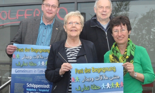 Große Vorfreude herrscht bei den Fest-Organisatoren: Andreas Ring (von links), Sigrid Otte (vom DRK-Ortsverein Schöppenstedt), Marten Lutze und Ruth Naumann. Foto: DRK