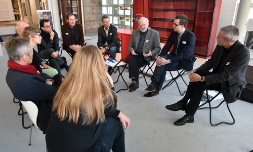 Workshop „Kommunen“ im Arbeitstreffen des Netzwerk Baukultur in Niedersachsen e.V. unter Leitung von Kai-Uwe Hirschheide, komm. Baudezernent der Stadt Wolfsburg. Foto: Stadt Wolfsburg