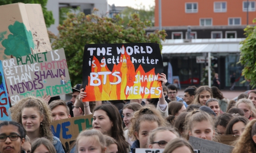 In Salzgitter gingen heute die Schüler für ein besseres Klima auf die Straße. Fotos: Rudolf Karliczek