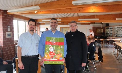 Bei der Feuerwehr: Sven Dost, Kurt Jakobi und Thomas Pink, Foto: Braumann