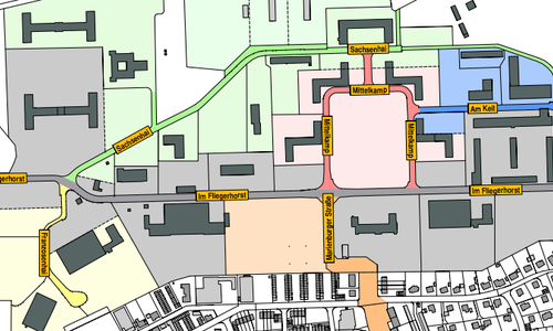 Statt "Sachsenhai" soll die Straße nun als „Walter-Krämer-Straße“ benannt werden. Plan: Stadt Goslar