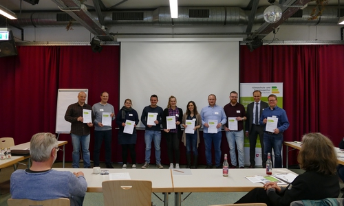 Teilnehmer der Qualifizierungsmaßnahme, links: Friedhelm Hiete, Abteilungsleiter Energie/Klima bei der Stadt Peine. Foto: Stadt Peine