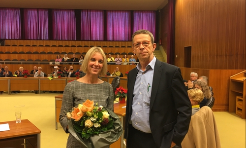 Amtseinführung Judith Wurm mit OB Klaus Mohrs. 
Foto: Stadt Wolfsburg