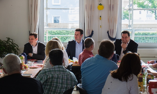 Intensive Gespräche mit Hubertus Heil. Foto: SPD