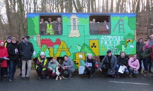 Der neugestaltete Bauwagen sorgte für großes Interesse. Foto: Manfred Kramer
