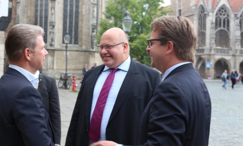 CDU-Kreis- Chef Sebastian Vollbrecht, Peter Altmaier, MdB und Carsten Müller , MdB, (von links), Foto: Robert Braumann