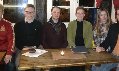 (v.l.) Maximilian Hügel, Lukas Quandt, Lorenz Plapper, Sarah Grabenhorst-Quidde, Jacqueline Gödecke und Daniel Eimers. Foto: JU Wolfenbüttel