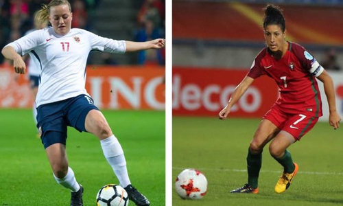 Kristine Minde (li.) und Claudia Neto kommen zum VfL Wolfsburg. Fotos: imago/foto2press / imago/Hartenfelser