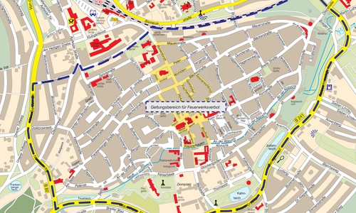 Lageplan (Stadt Goslar): In der Altstadt ist es auch in der Silvesternacht verboten, Feuerwerk zu zünden. Die Brandgefahr ist zu groß. Foto: Stadt Goslar