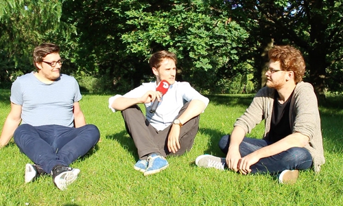 Max und Mo von ALEXMAX&MO im Interview mit Jan Borner. Foto/Video: Max Förster