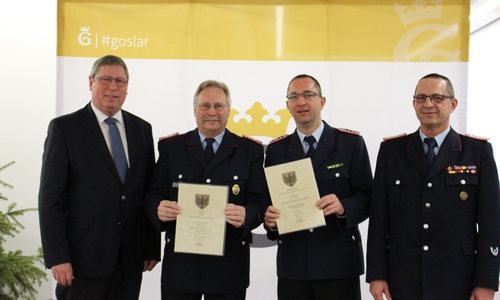 Blicken zuversichtlich auf 2017: Stadtrat Burkhard Siebert (von links), Wilfried Höpfner, Rouwen Brunke und Christian Hellmeier. Foto: Frederick Becker