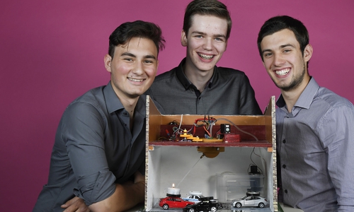 Gregor Seyeda (18), GoslarAlexander Riebau (17) und Thorben Bartzsch (18). Foto: Stiftung Jugend forscht e. V.
