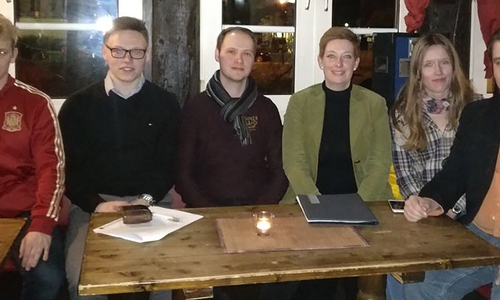 Maximilian Hügel, Lukas Quandt, Lorenz Plapper, Sarah Grabenhorst-Quidde, Jacqueline Gödecke und Daniel Eimers. Foto: JU Wolfenbüttel