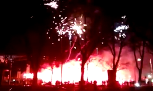 Das Feuerwerk zum 120-jährigen Jubiläum der Eintracht hat wohl ein Nachspiel für einige Fans. Foto: anomym