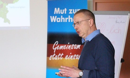 Frank Lange referierte über das Thema "Regionalverband Braunschweig". Foto: AfD