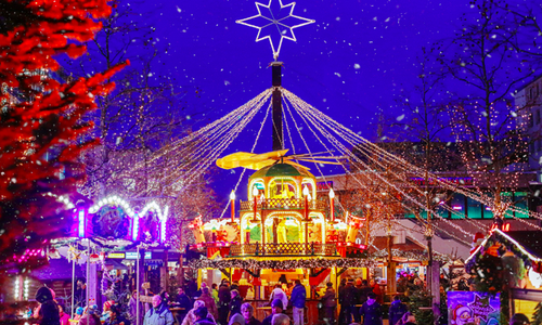 Der Weihnachtsmarkt in Wolfsburg.