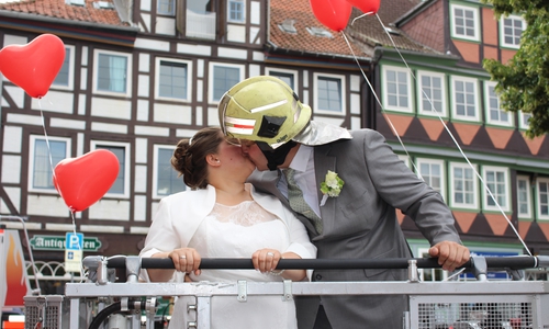 Jessica Dube und Chrisian Lüdecke gaben sich das Ja-Wort. Fotos/Video: Max Förster
