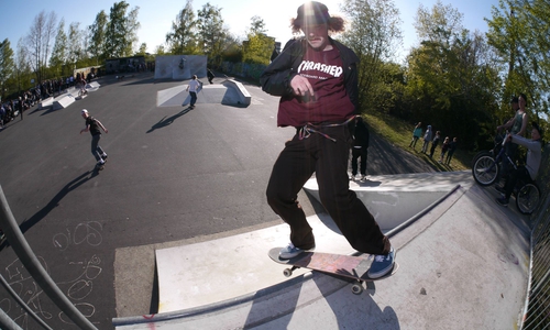 Etwa 50 Skater waren zum Contest angetreten. Foto: Johannes