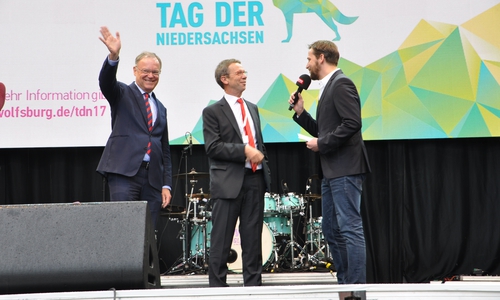 Wolfsburg Oberbürgermeister Klaus Mohrs und Ministerpräsident Stephan Weil haben den Tag der Niedersachen eröffnet. Fotos/Podcast: Eva Sorembik