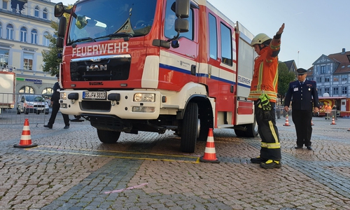 Mitten in der Wolfenbütteler Innenstadt fand der Wettkampf statt. Fotos: Feuerwehr Wolfenbüttel