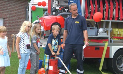 Philipp muss ordentlich Pumpen um das „Feuer“ zu löschen. Foto: Privat