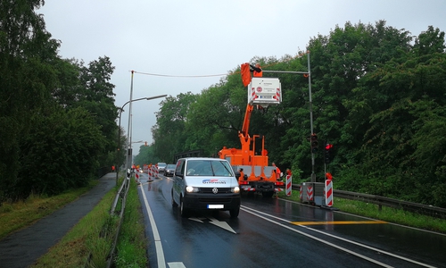 Die Baustellenampel wird durch eine stationäre Signalanlage ersetzt. Foto: Stadt Goslar