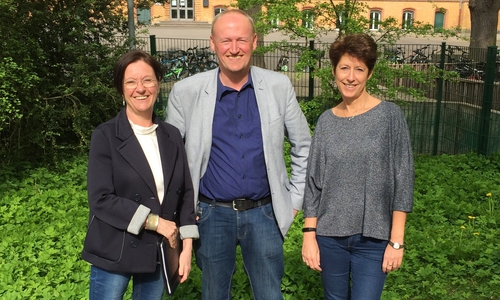 Katrin Unger (Schulleiterin Henriette-Breymann-Gesamtschule), Ulf Blanke (Schulleiter IGS Schöppenstedt), Ursula Miege (Schulleiterin IGS Wallstraße). Foto: IGS Wallstraße