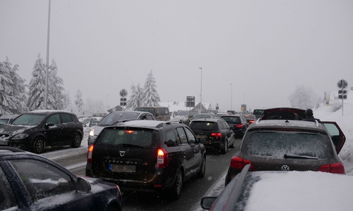 Ein Verkehrschaos wie hier in Torfhaus konnte an diesem Wochenende vermieden werden.