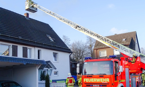 Die Ortsfeuerwehr Bad Harzburg war mit der Drehleiter im Einsatz. Fotos: Feuerwehr Bad Harzburg