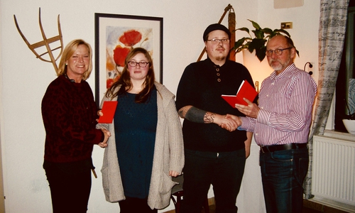 Dunja Kreiser MdL, Neumitglied Svenja Todic und Neumitglied Heiko Bruhn, Vorsitzender des Ortsvereins Paul Arzberger. Foto: Henrik Hamann/SPD