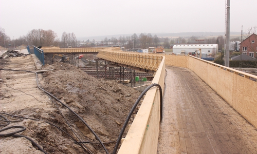 Die Behelfsbrücke in Halchter wird ab kommenden Donnerstag nur noch eingeschränkt nutzbar sein. Foto: Archiv/Anke Donner
