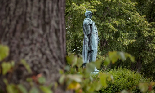  Die Statue zu ehren von Otto von Bismarck in Goslar. 