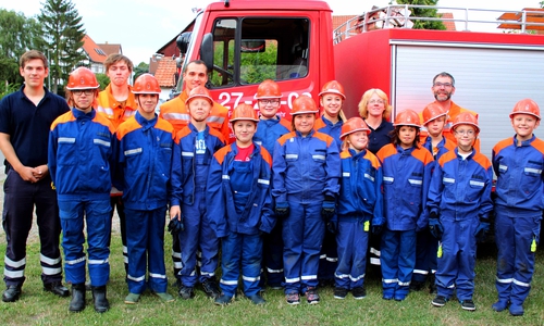 Die Jugendgfeuerwehr Roklum traf sich zu einer Übung. Foto:Bernd-Uwe Meyer