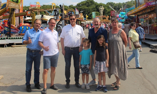 Die Verantwortlichen des Festes rund um 1. Vorsitzenden Sven Schneider. v.l.: Claus Dannehl, Guido Ehlers, Sven Schneider, Andreas Mahnke und Selke Braun. Fotos: Jonas Walter