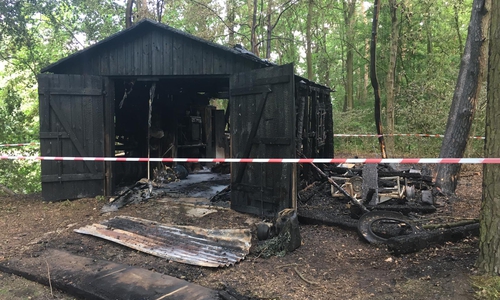 Der abgebrannte Schuppen am Tag danach. Fotos: aktuell24/BM
