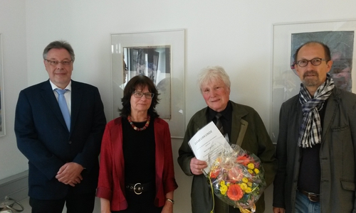 Herr Lengowski (Sachbearbeiter der Stadt Braunschweig), Frau Scheffer-Gassel (Vizepräsidentin des Amtsgerichts Braunschweig), Herr Ehlers und und Herr Kieschke (Vorsitzender des BDS Braunschweig), Foto: Amtsgericht Braunschweig