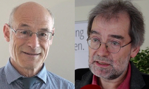 Die Bürgerliste geht mit AfD ins Gericht. Dr. Tyge Claussen (AfD) und Henning Wehrmann (Bürgerliste). Foto: Alec Pein; Henning Wehrmann