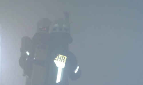 Reale Bedingungen: Sicht fast null. Fotos: Achim Wilke/Feuerwehr